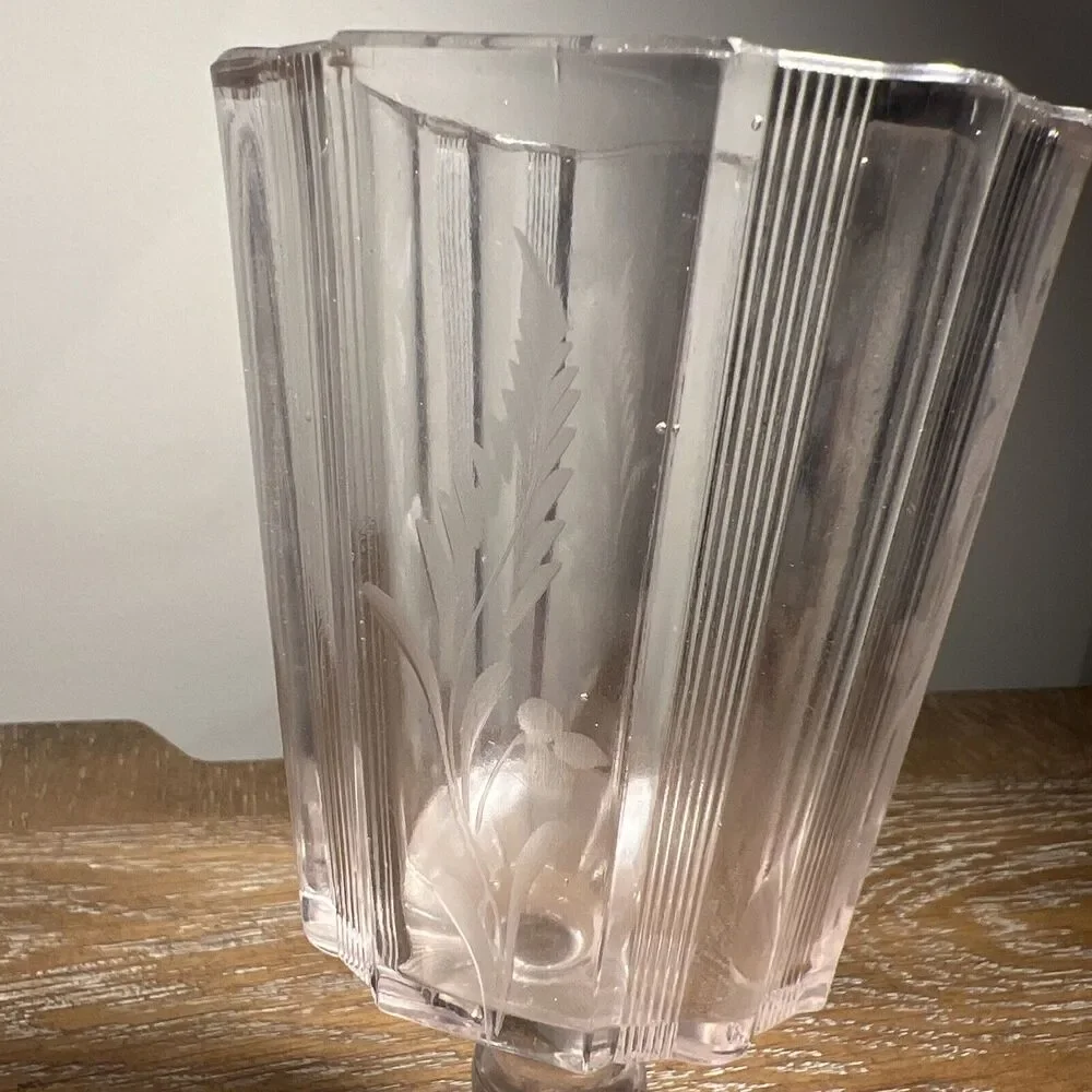 Antique CLEAR/tinted RIBBON by Adams & Co Stemware‎